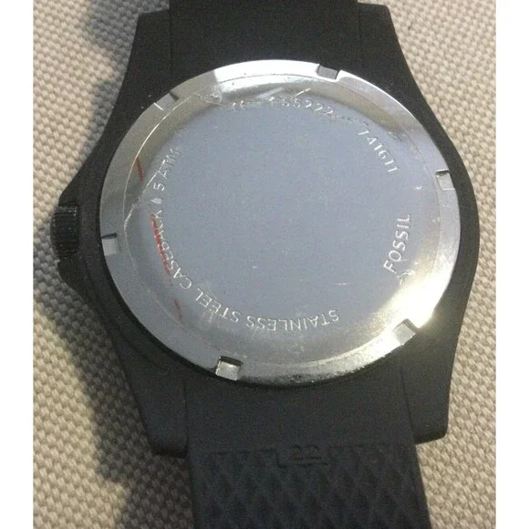 Fossil FS5222 Sport Black Silicone Strap Multifunction Men's Watch - Picture 4 of 4